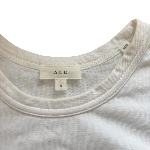 A.L.C. Wren Tee Shirt White Corset Lined Cropped Size Small - Picture 4 of 6